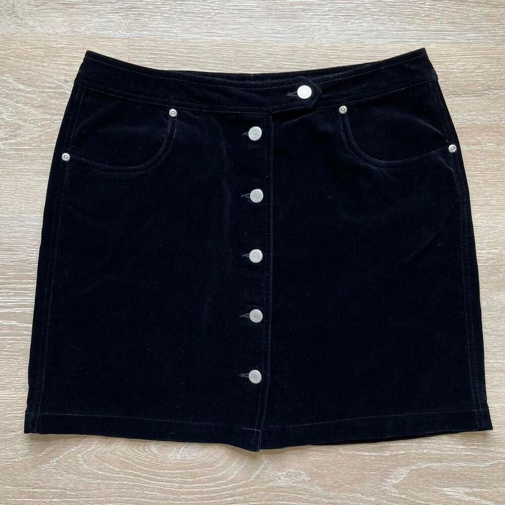 Liz Claiborne Black Velour Skirt